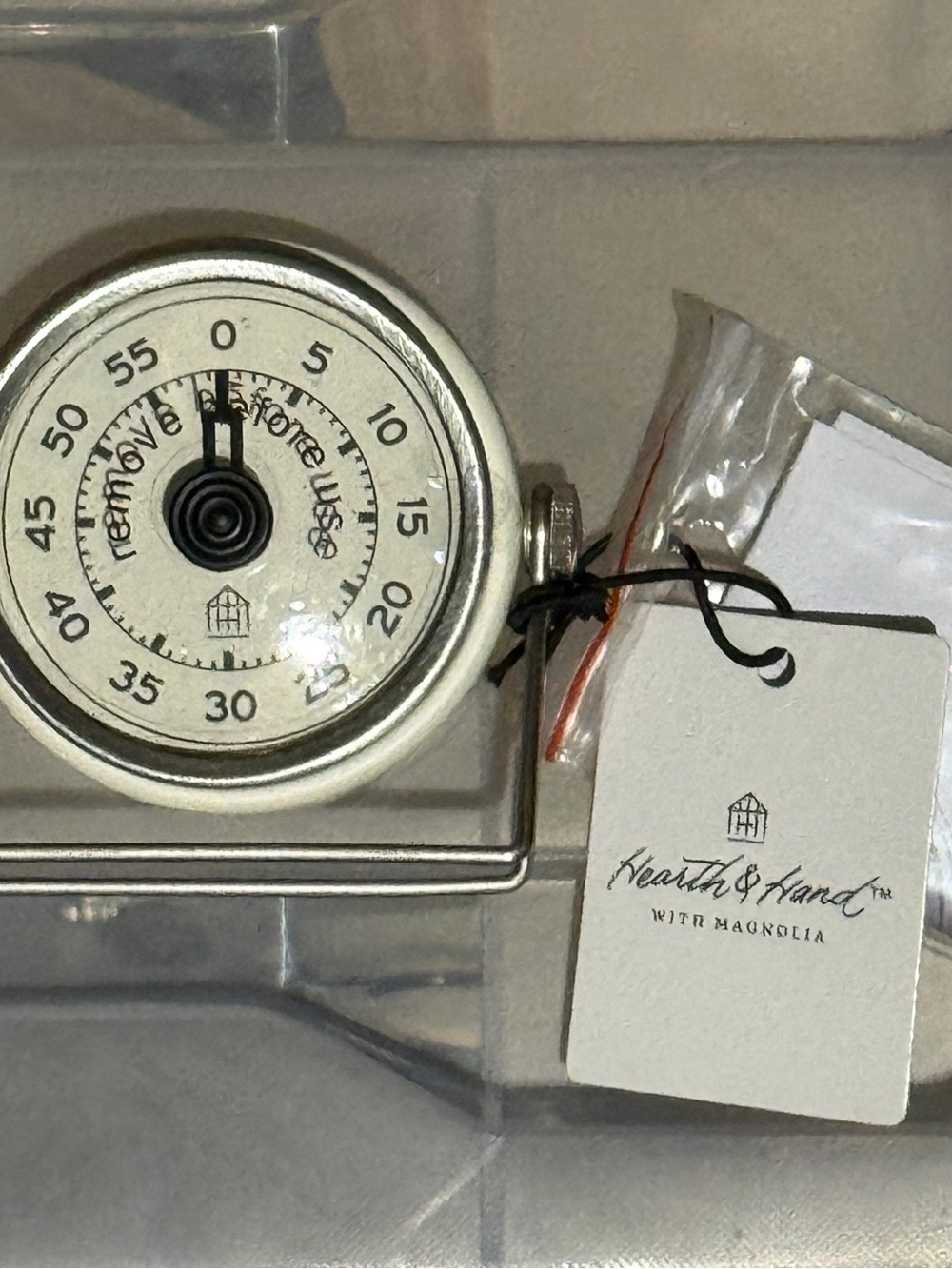 Hearth & Hand Kitchen Timer Metal kitchen cooking timer sour cream color new